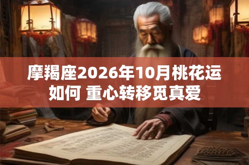 摩羯座2026年10月桃花运如何 重心转移觅真爱