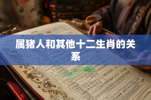 属猪人和其他十二生肖的关系 属猪人和其他十二生肖的关系