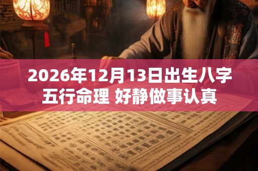 2026年12月13日出生八字五行命理 好静做事认真