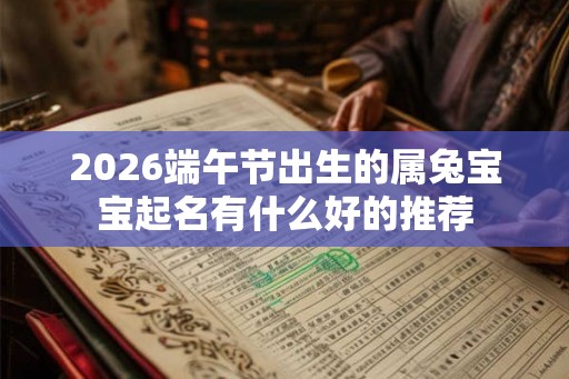 2026端午节出生的属兔宝宝起名有什么好的推荐