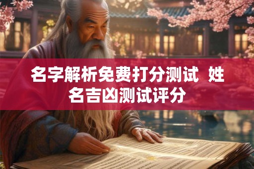 名字解析免费打分测试  姓名吉凶测试评分