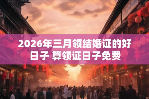 2026年三月领结婚证的好日子 算领证日子免费 2026年三月领结婚证的好日子 算领证日子免费
