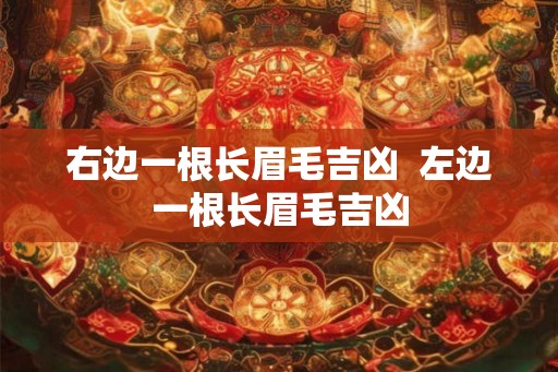右边一根长眉毛吉凶  左边一根长眉毛吉凶