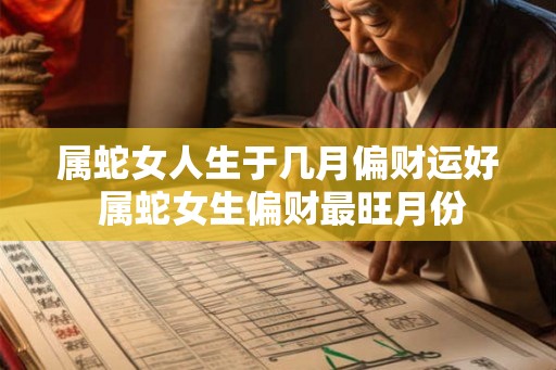 属蛇女人生于几月偏财运好 属蛇女生偏财最旺月份