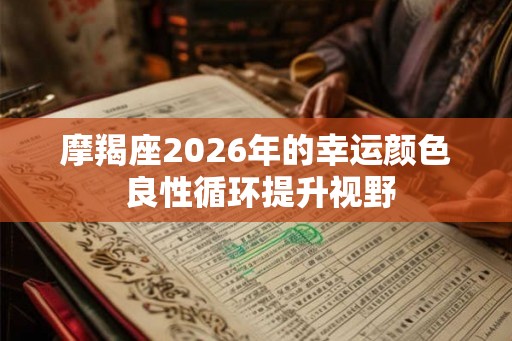 摩羯座2026年的幸运颜色 良性循环提升视野