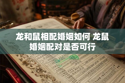 龙和鼠相配婚姻如何 龙鼠婚姻配对是否可行