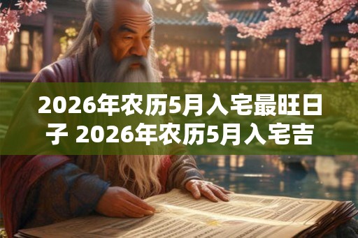 2026年农历5月入宅最旺日子 2026年农历5月入宅吉日是哪天