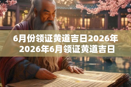 6月份领证黄道吉日2026年 2026年6月领证黄道吉日是哪天