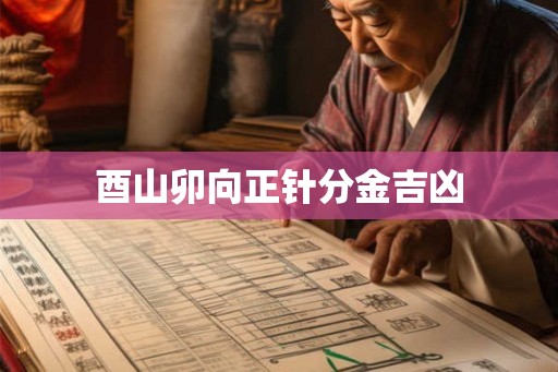 酉山卯向正针分金吉凶