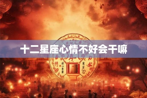 十二星座心情不好会干嘛