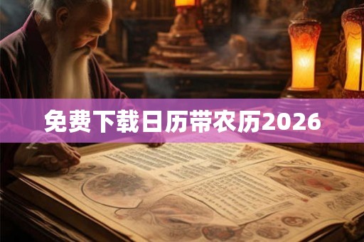 免费下载日历带农历2026