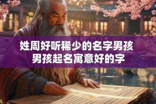 姓周好听稀少的名字男孩 男孩起名寓意好的字