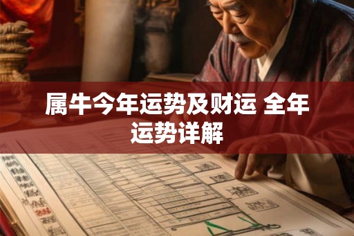 属牛今年运势及财运 全年运势详解