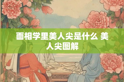 面相学里美人尖是什么 美人尖图解