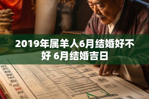 2019年属羊人6月结婚好不好 6月结婚吉日