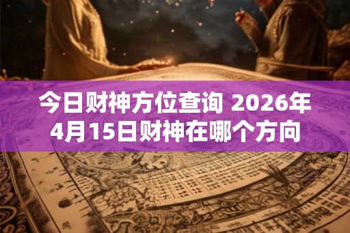 今日财神方位查询 2026年4月15日财神在哪个方向