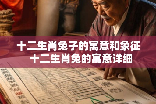十二生肖兔子的寓意和象征  十二生肖兔的寓意详细