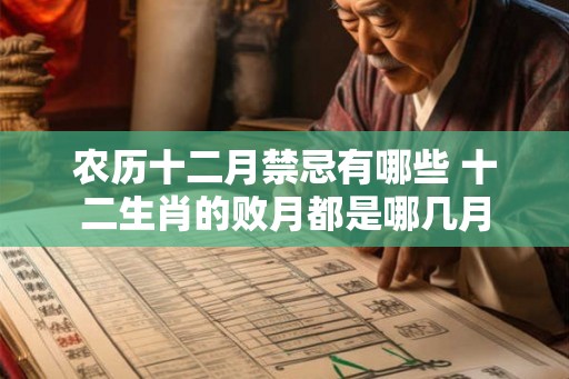 农历十二月禁忌有哪些 十二生肖的败月都是哪几月 农历十二月禁忌有哪些 十二生肖的败月都是哪几月