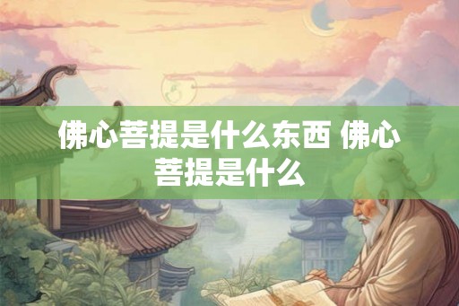 佛心菩提是什么东西 佛心菩提是什么