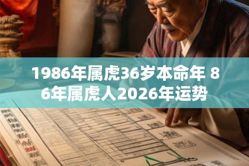1986年属虎36岁本命年 86年属虎人2026年运势