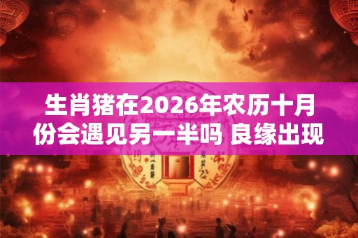 生肖猪在2026年农历十月份会遇见另一半吗 良缘出现成功脱单 生肖猪在2026年农历十月份会遇见另一半吗 良缘出现成功脱单