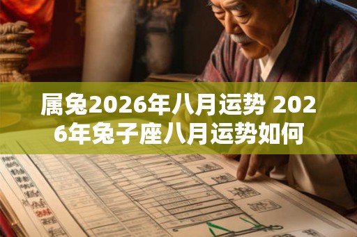 属兔2026年八月运势 2026年兔子座八月运势如何