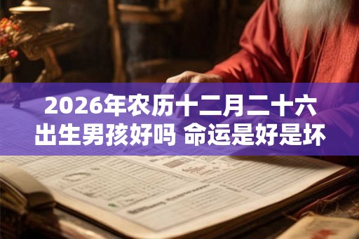 2026年农历十二月二十六出生男孩好吗 命运是好是坏