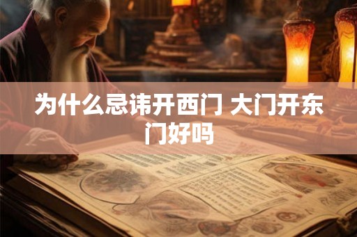 为什么忌讳开西门 大门开东门好吗
