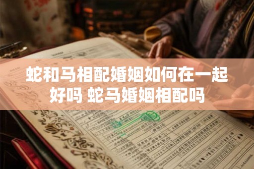 蛇和马相配婚姻如何在一起好吗 蛇马婚姻相配吗