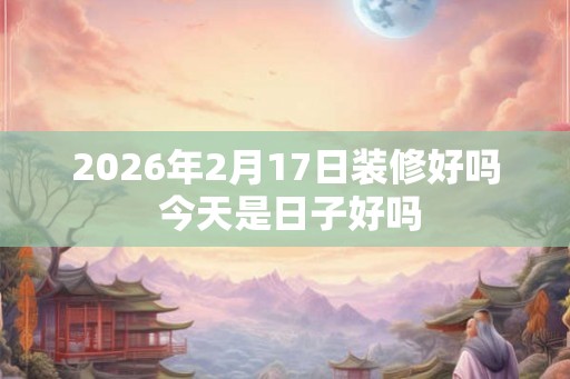 2026年2月17日装修好吗 今天是日子好吗
