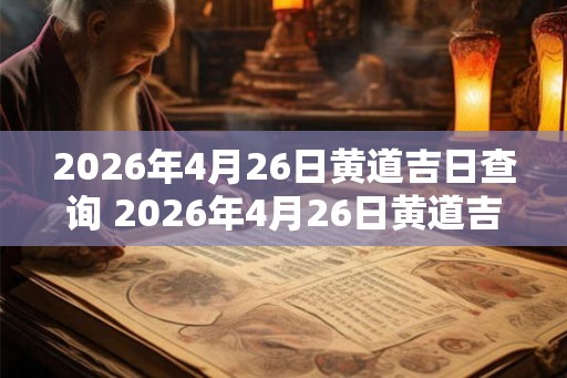2026年4月26日黄道吉日查询 2026年4月26日黄道吉日