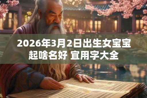 2026年3月2日出生女宝宝起啥名好 宜用字大全