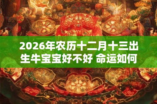 2026年农历十二月十三出生牛宝宝好不好 命运如何