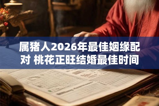 属猪人2026年最佳姻缘配对 桃花正旺结婚最佳时间