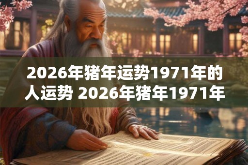 2026年猪年运势1971年的人运势 2026年猪年1971年生肖的人能否顺利发展