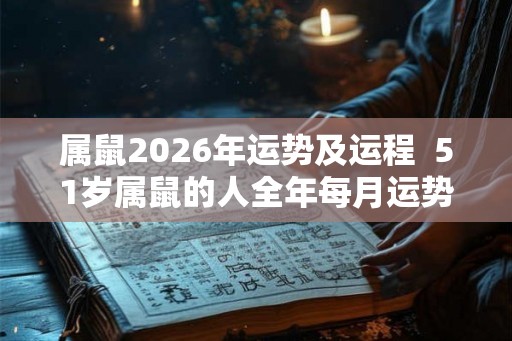 属鼠2026年运势及运程  51岁属鼠的人全年每月运势详解