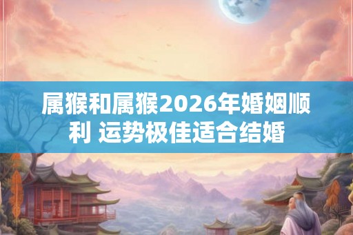 属猴和属猴2026年婚姻顺利 运势极佳适合结婚