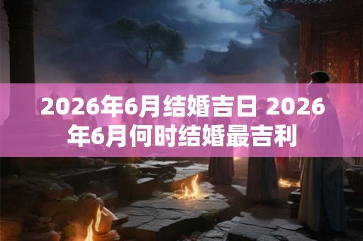 2026年6月结婚吉日 2026年6月何时结婚最吉利