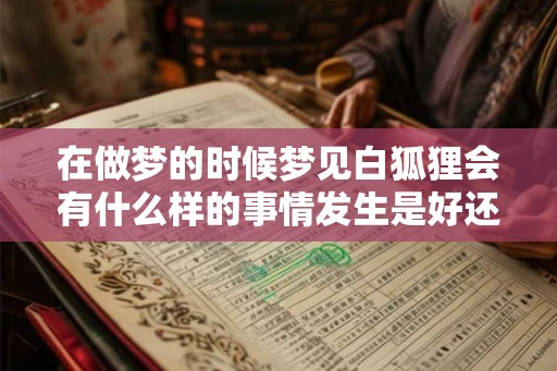 在做梦的时候梦见白狐狸会有什么样的事情发生是好还是坏