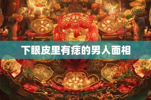 下眼皮里有痣的男人面相