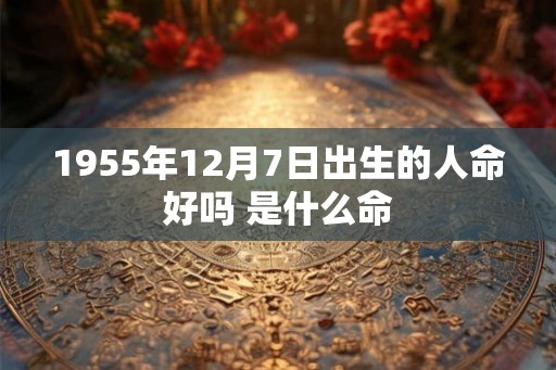 1955年12月7日出生的人命好吗 是什么命