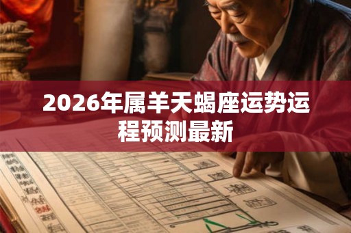 2026年属羊天蝎座运势运程预测最新