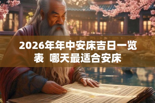 2026年年中安床吉日一览表  哪天最适合安床