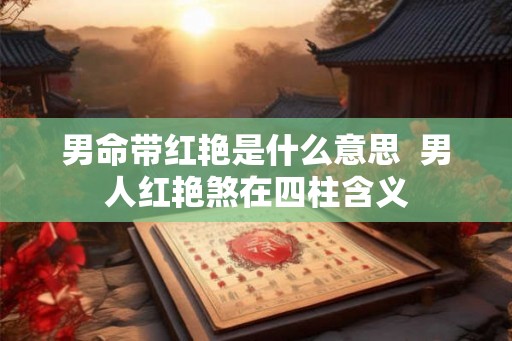 男命带红艳是什么意思  男人红艳煞在四柱含义