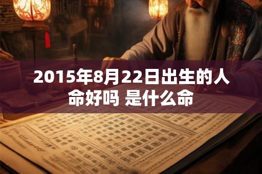 2015年8月22日出生的人命好吗 是什么命 2015年8月22日出生的人命好吗 是什么命