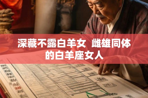 深藏不露白羊女  雌雄同体的白羊座女人