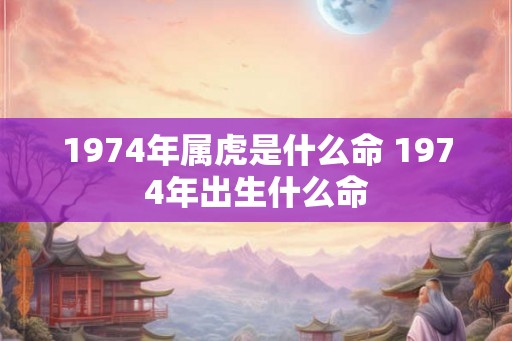 1974年属虎是什么命 1974年出生什么命