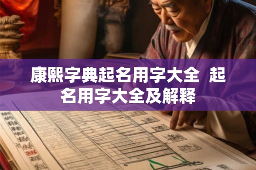 康熙字典起名用字大全  起名用字大全及解释