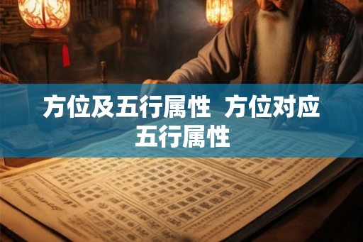 方位及五行属性  方位对应五行属性