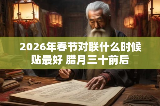 2026年春节对联什么时候贴最好 腊月三十前后